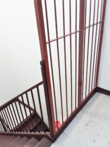 Railing and safety cage at Salvation Army 2